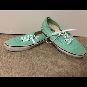 Mint green vans sneaker